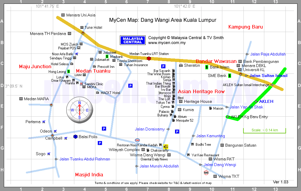 Map Of  Dang Wangi Area , Kuala Lumpur